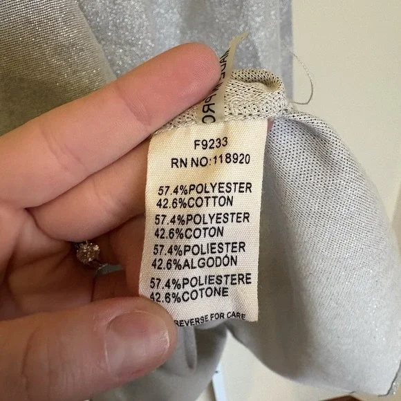 FRNCH Pleated Midi Skirt Print Women's Size M Silver Metallic - Picture 5 of 6